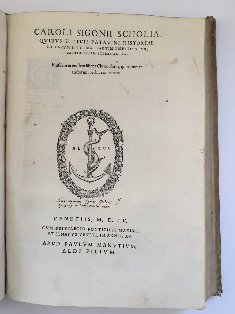 LIVY, Titus [and] SIGONIUS, Carolus