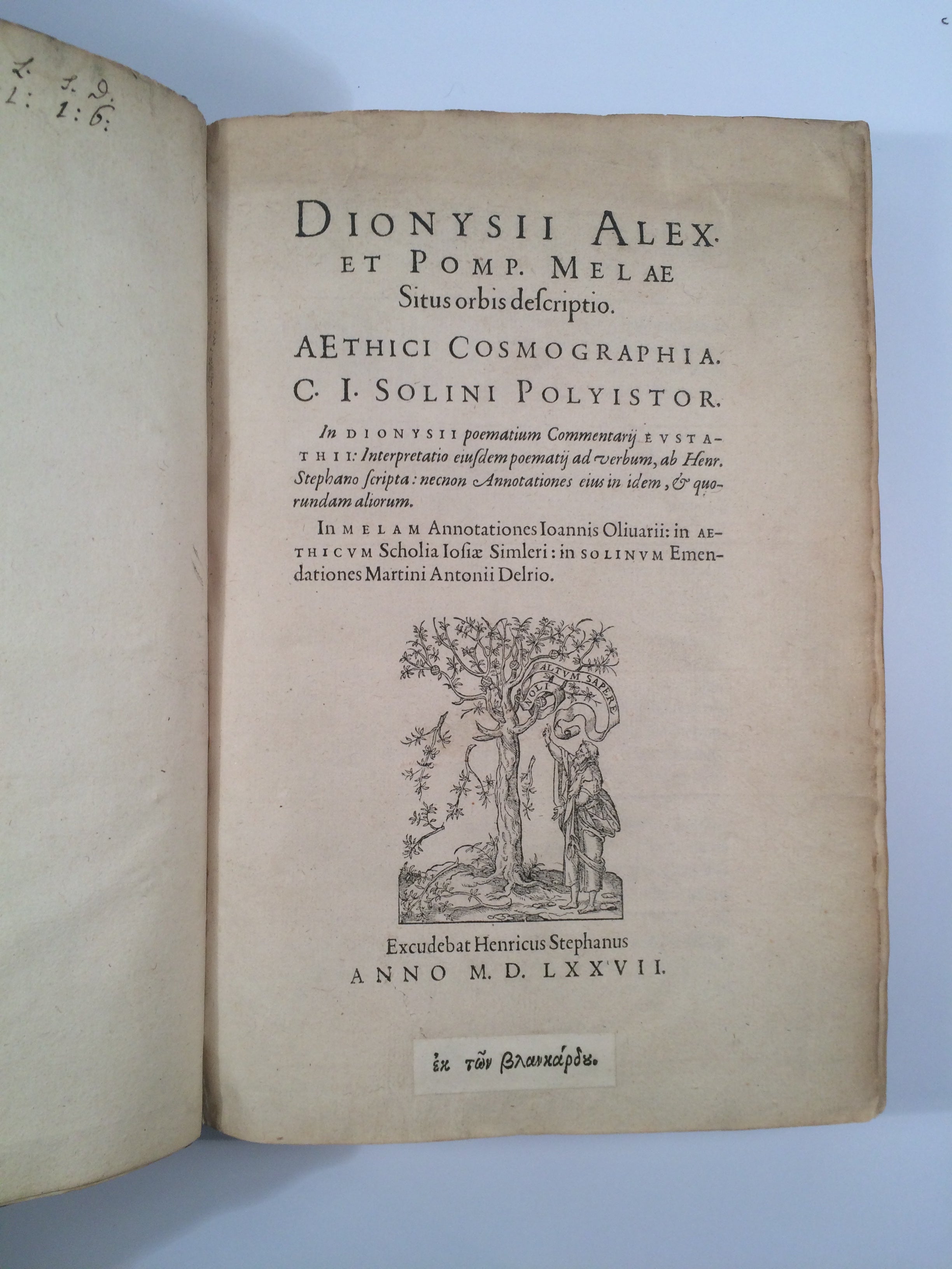 DIONYSIUS PERIEGETES and POMPONIUS MELA