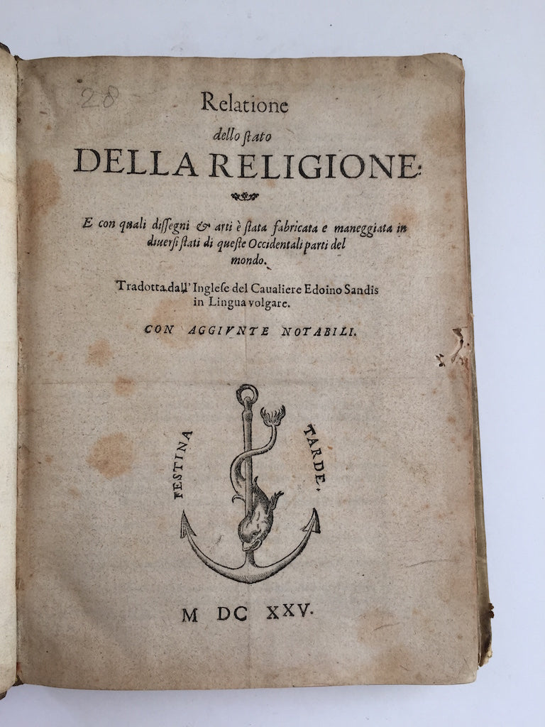 SANDYS, Edwin [with] BOCCALINI, Traiano [and] D ESTAMPES de VALEN√áAY, L éonore