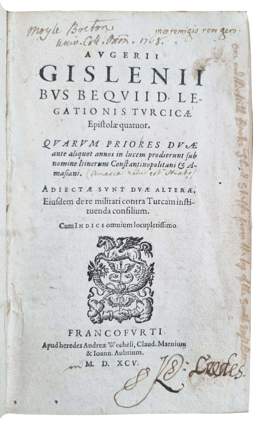BUSBECQ, Ogier Ghislain de.