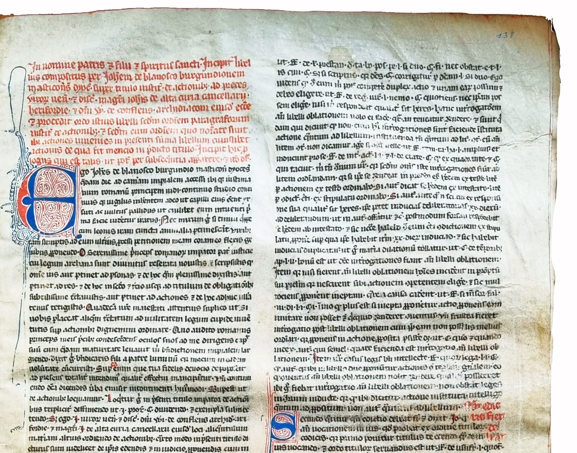 AZO OF BOLOGNA [with] BLANOSCO, Johannes de.