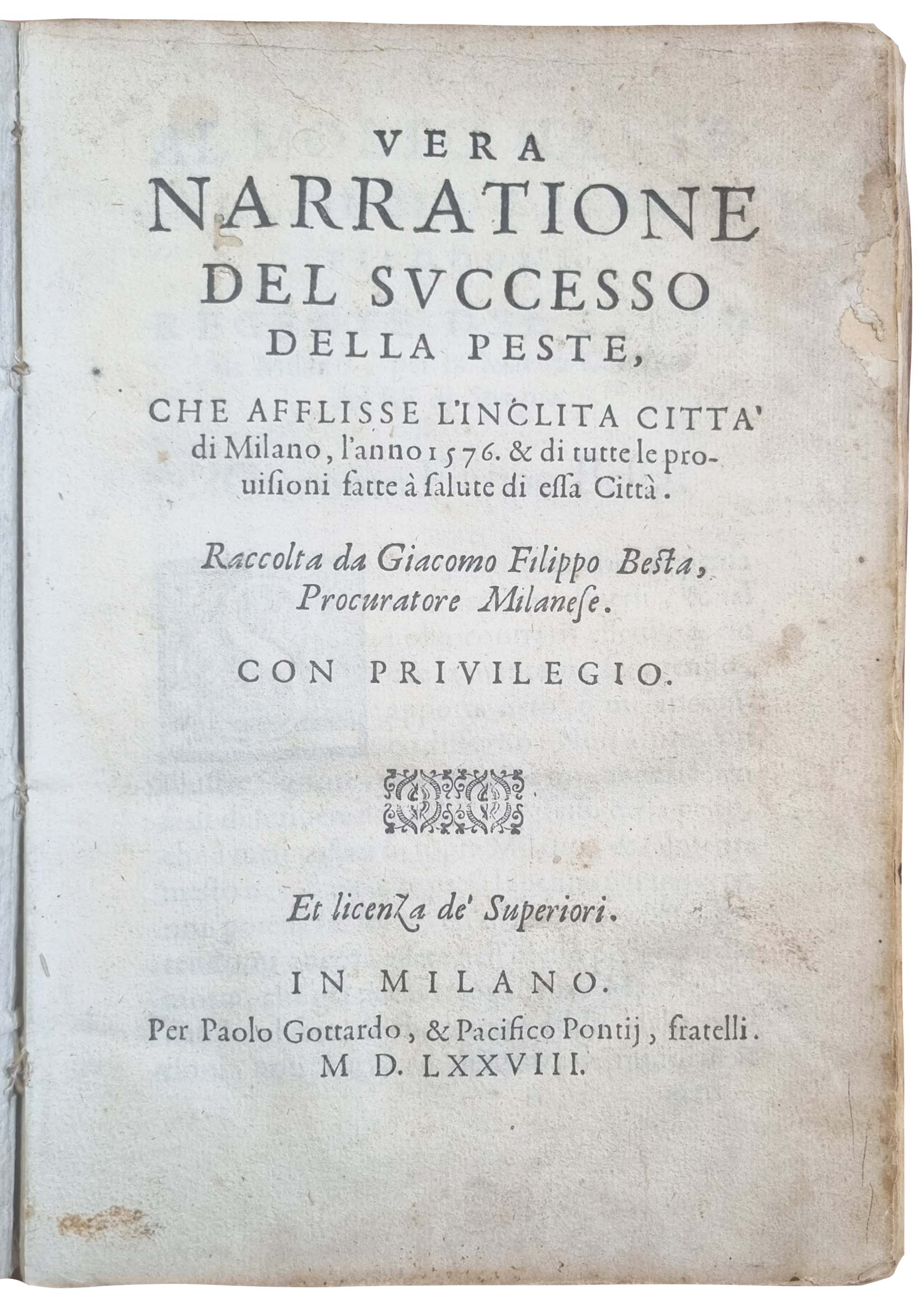 BESTA, Giacomo Filippo.
