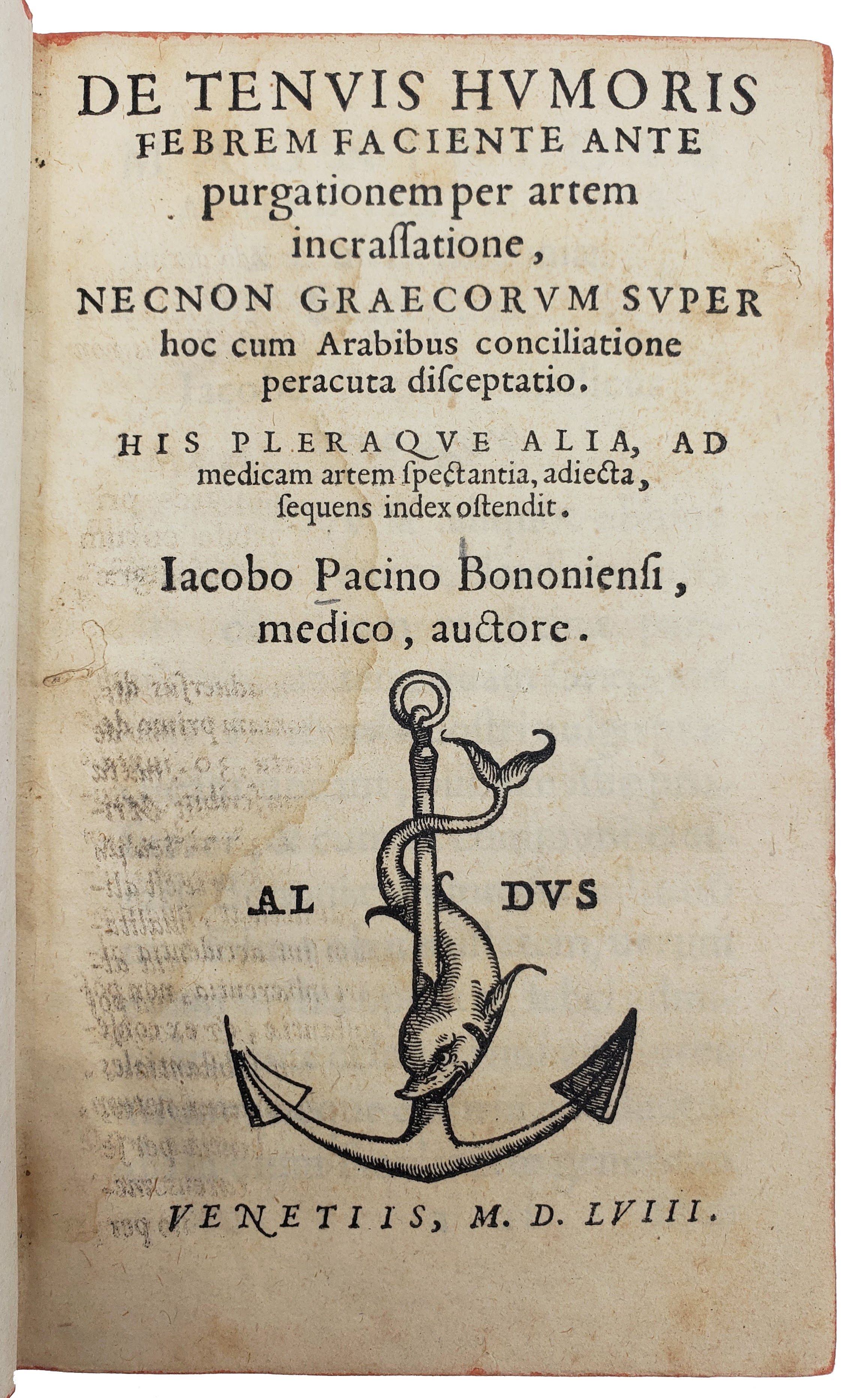 PACINUS, Jacobus.