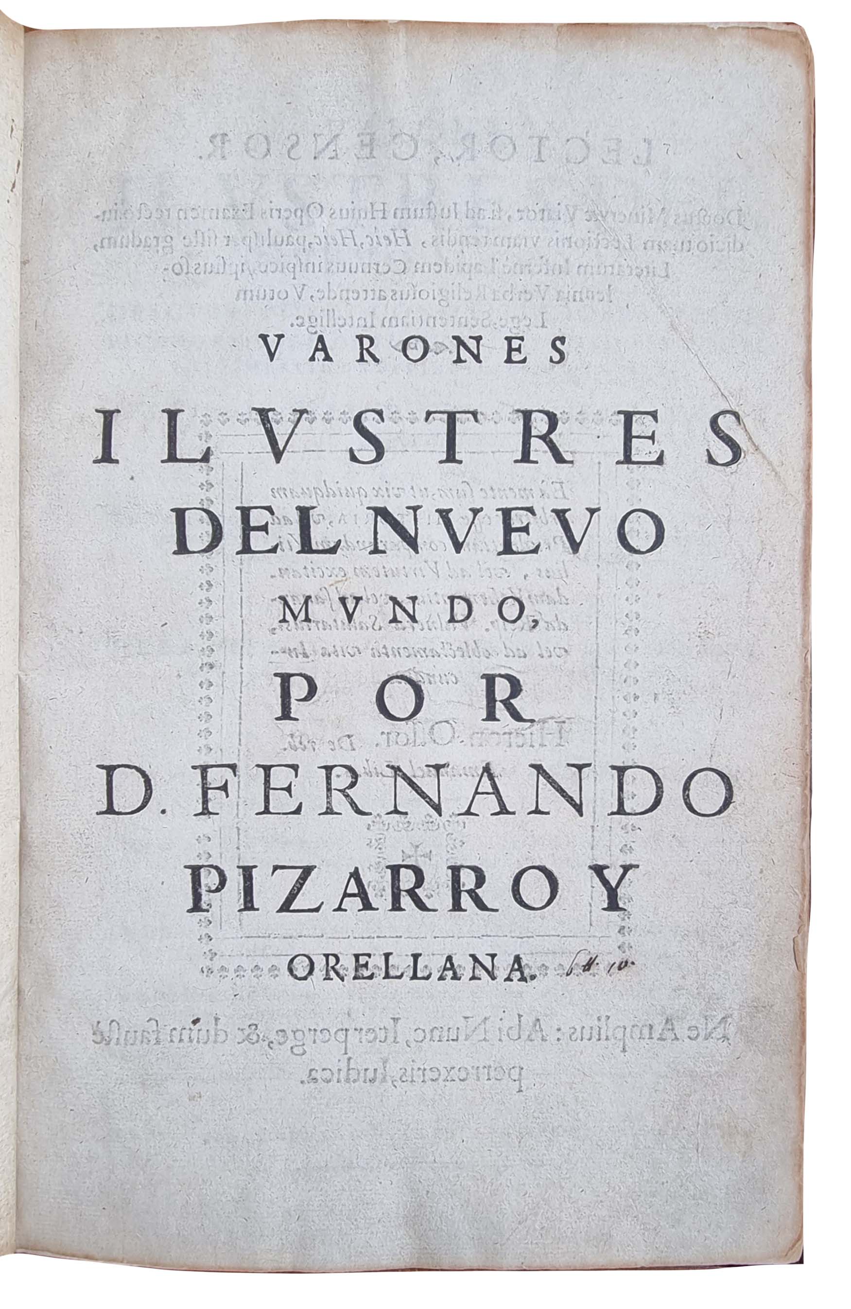 PIZARRO Y ORELLANA, Fernando.