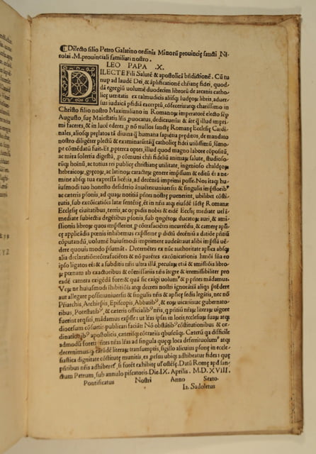 COLUMNA, Petrus Galatinus.