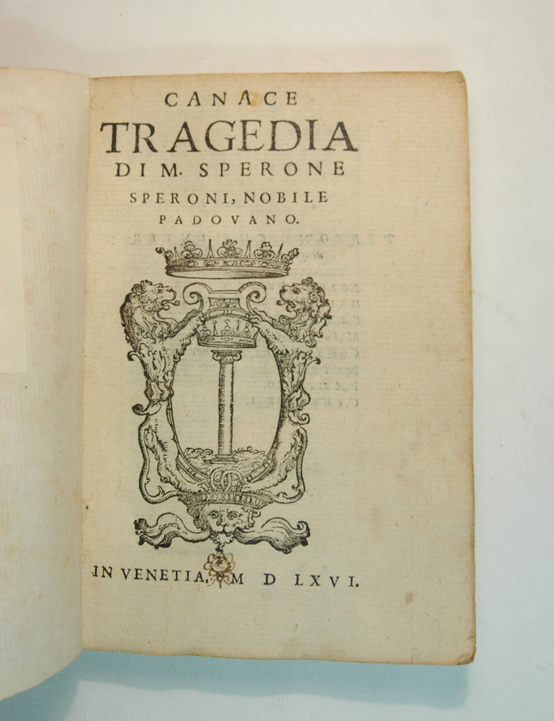 SPERONI, Sperone [with] GIRALDI, Giambattista